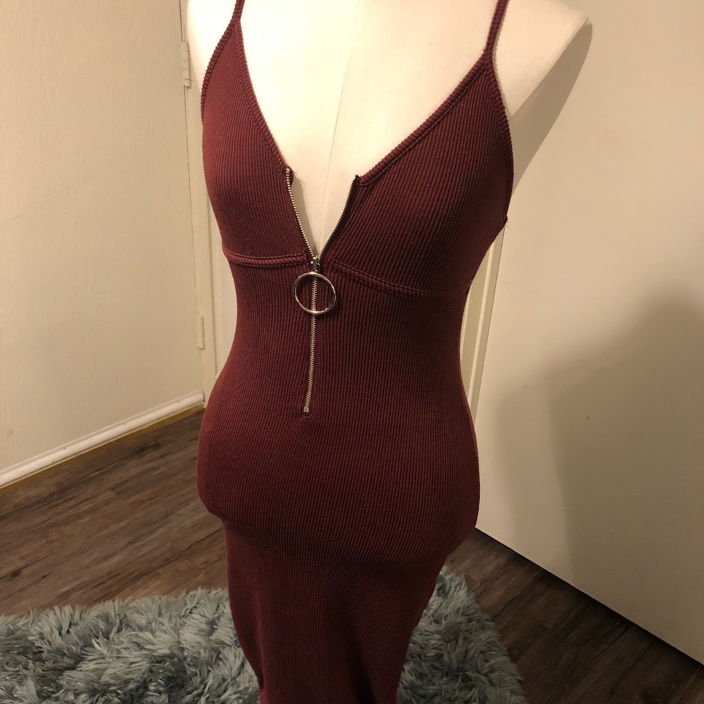Maroon Bodycon Dress